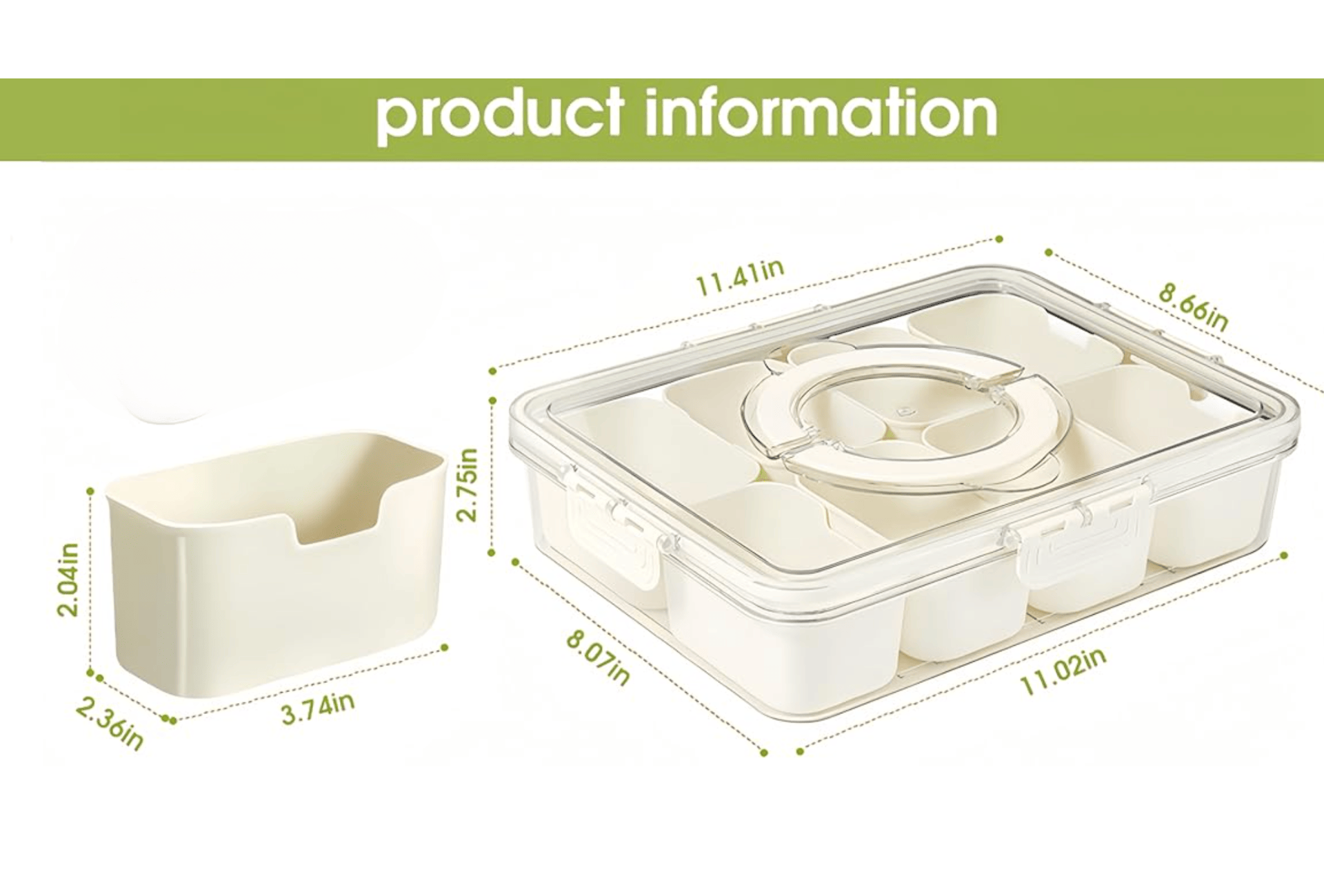 Portable Fruit Storage Containers for Fridge, 8 Compartments Snack Box Container NO.FS001 Portable Fruit Storage Containers for Fridge, 8 Compartments Snack Box Container NO.FS001