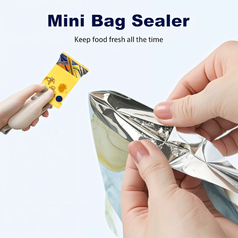Mini Bag Sealer, Upgrade 2 in 1 USB Rechargeable Chip Bag Sealer Heat Seal Tool NO.KSA003