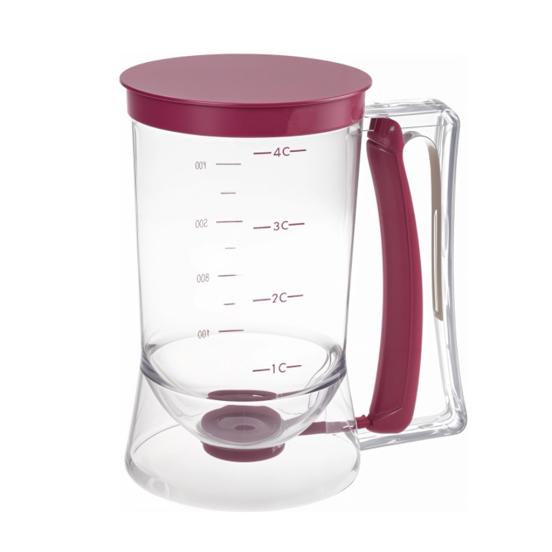 Pancake Batter Dispenser-4-Cup Batter Dispenser with Squeeze Handle for Pancakes, Waffles NO.STG001