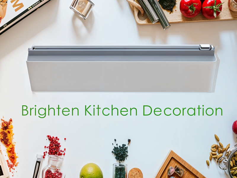 Plastic Wrap Dispenser with Slide Cutter, Reusable Cling Film Dispenser, NO.STG012