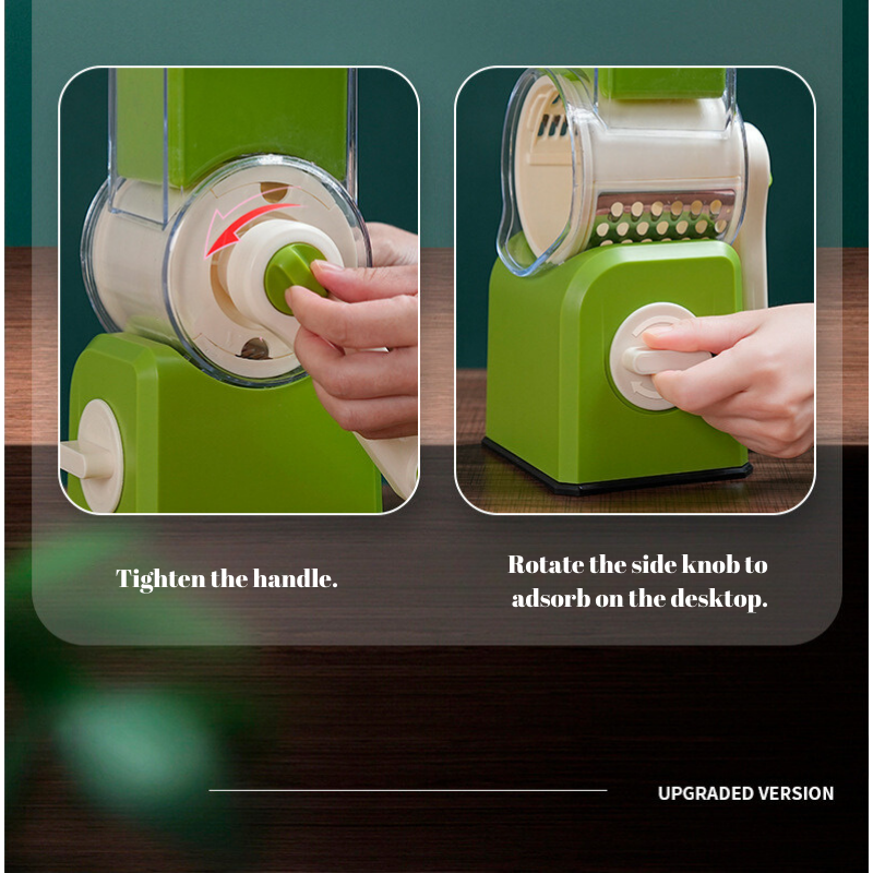 Cheese Grater Cheese Shredder with 3 Interchangeable Blades，NO.FVT008