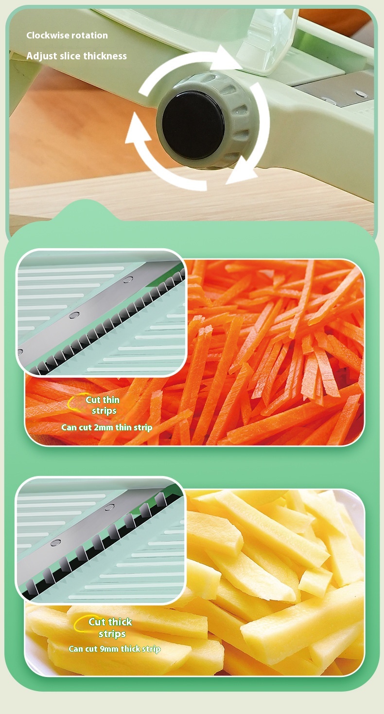Vegetable cutter with adjustable thickness NO.FVT023