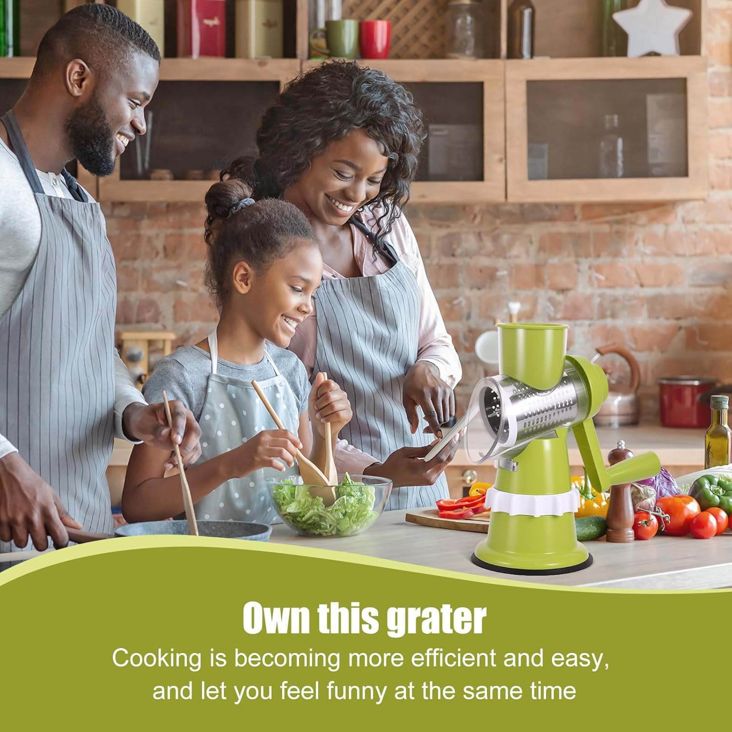 Hand Crank Vegetable Cutter 3 in 1 NO.FVT039