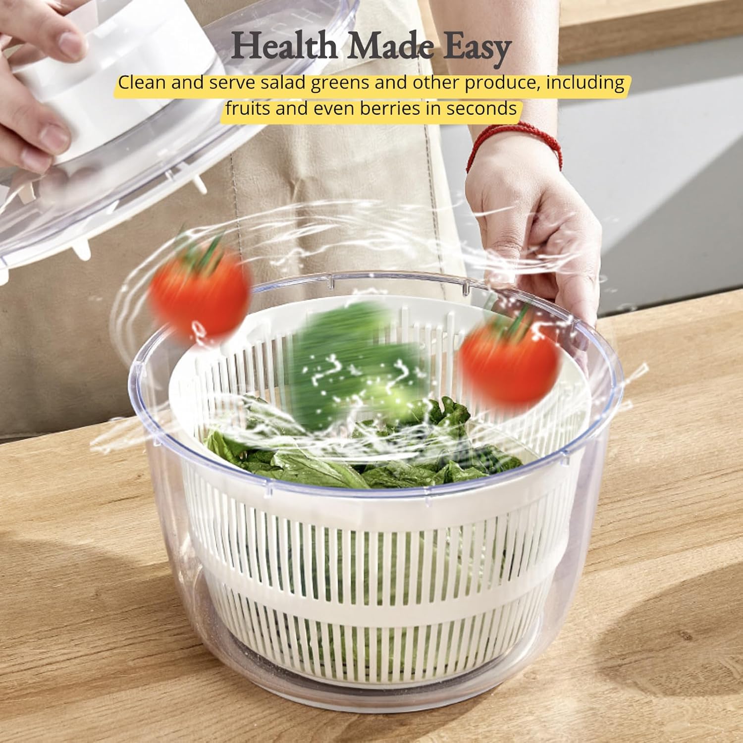 Rechargeable salad spinner NO.EVS009