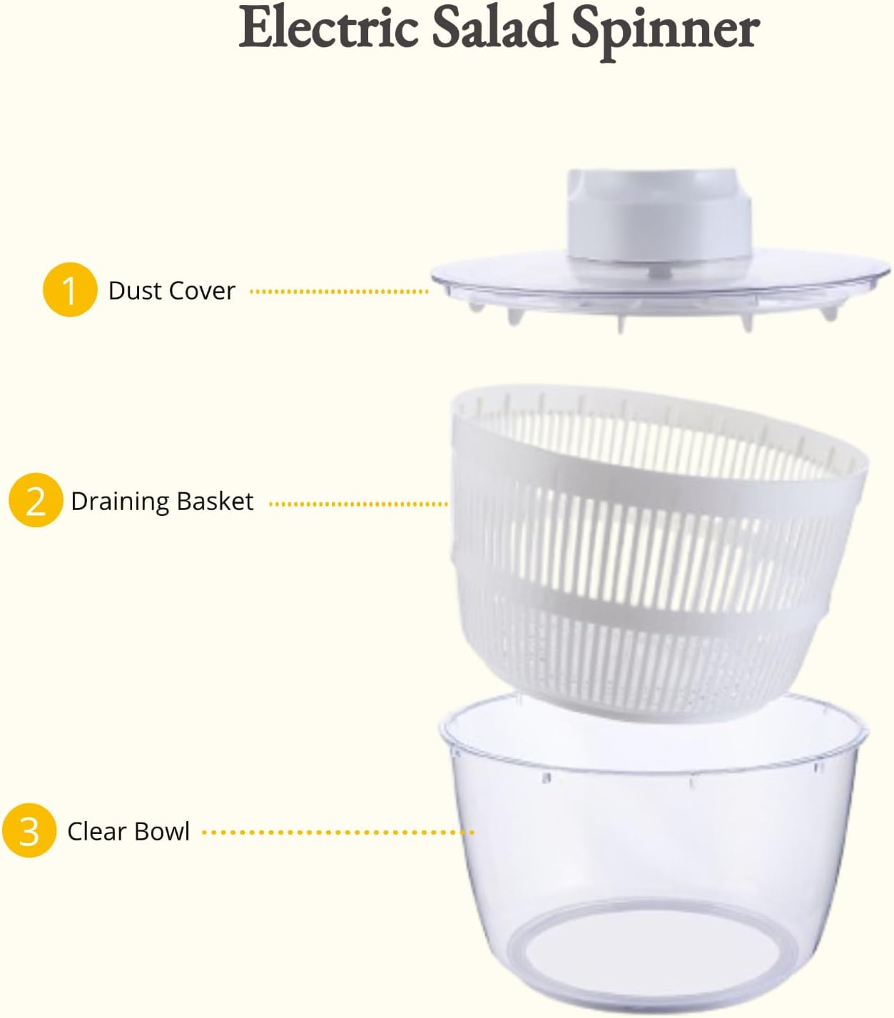 Rechargeable salad spinner NO.EVS009